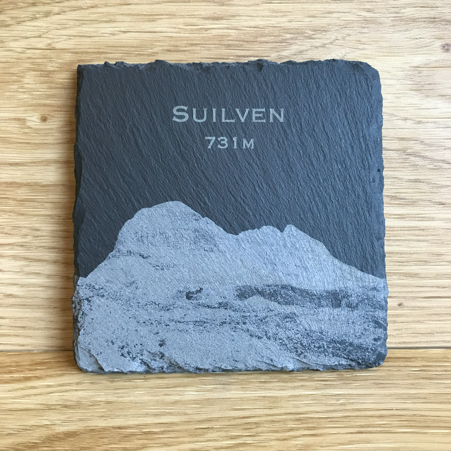 Suilven Slate Coaster - Scenic Scottish Highland Gift