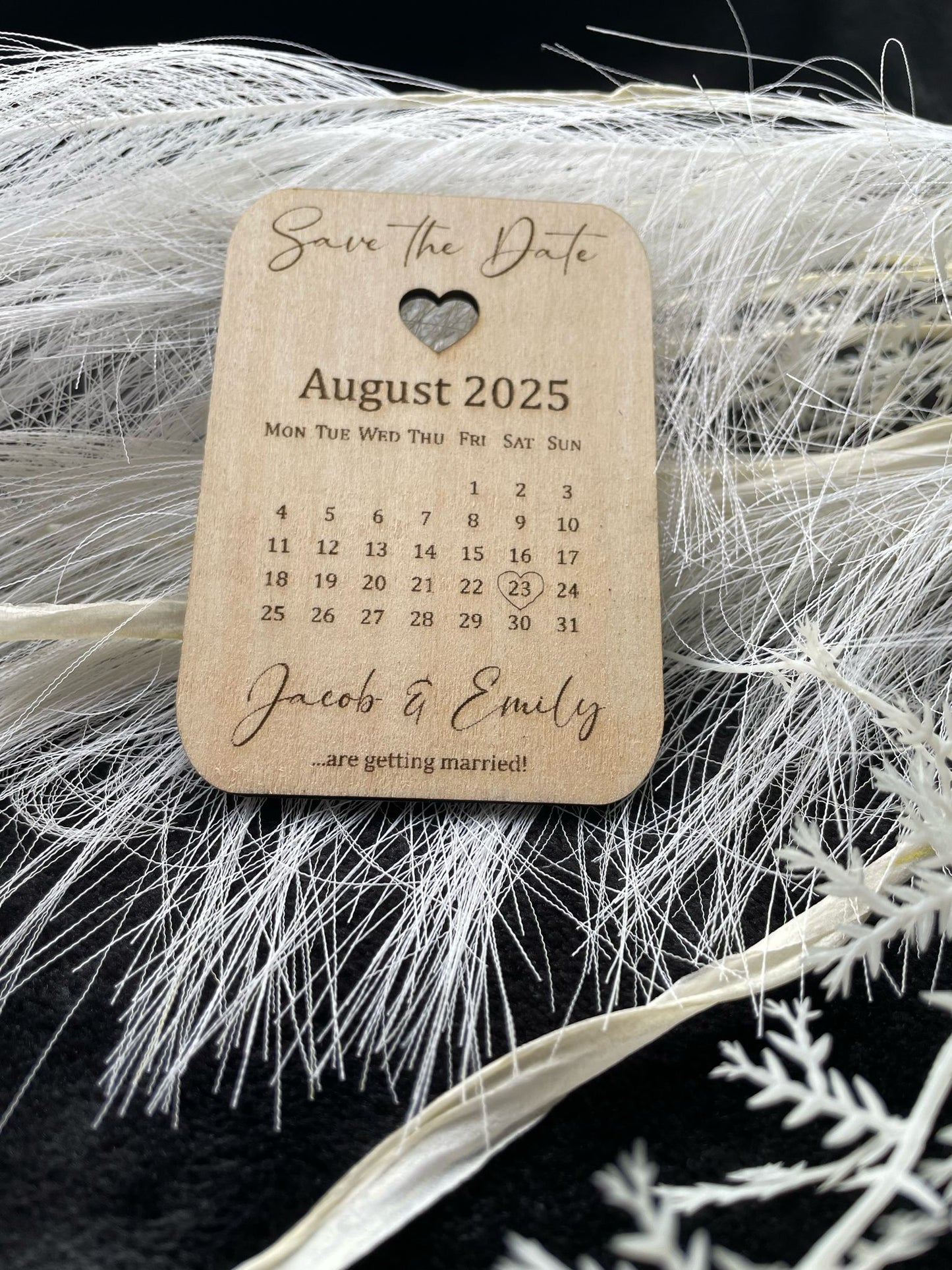 Save the Date Wooden Fridge Magnet