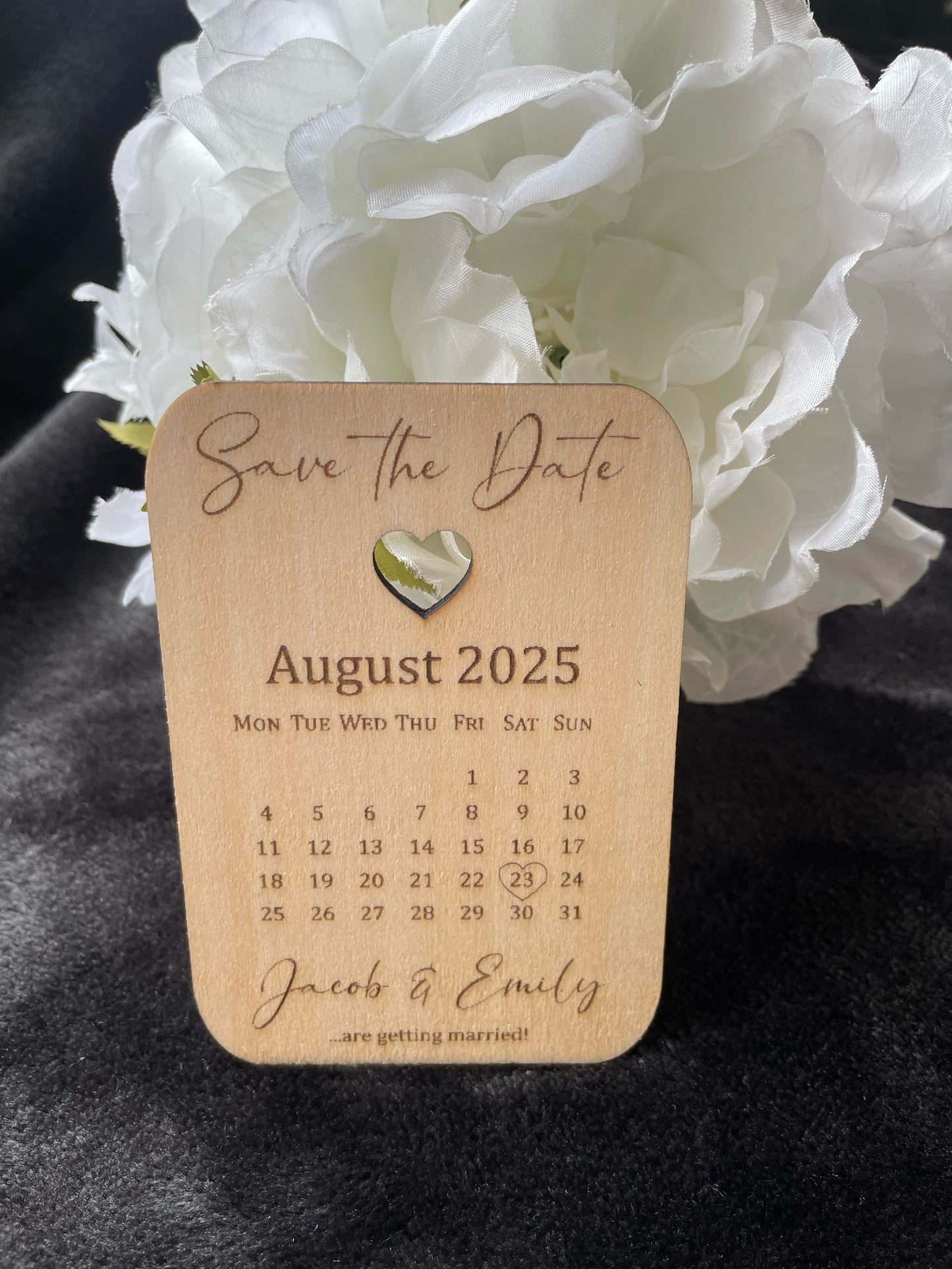 Save the Date Wooden Fridge Magnet