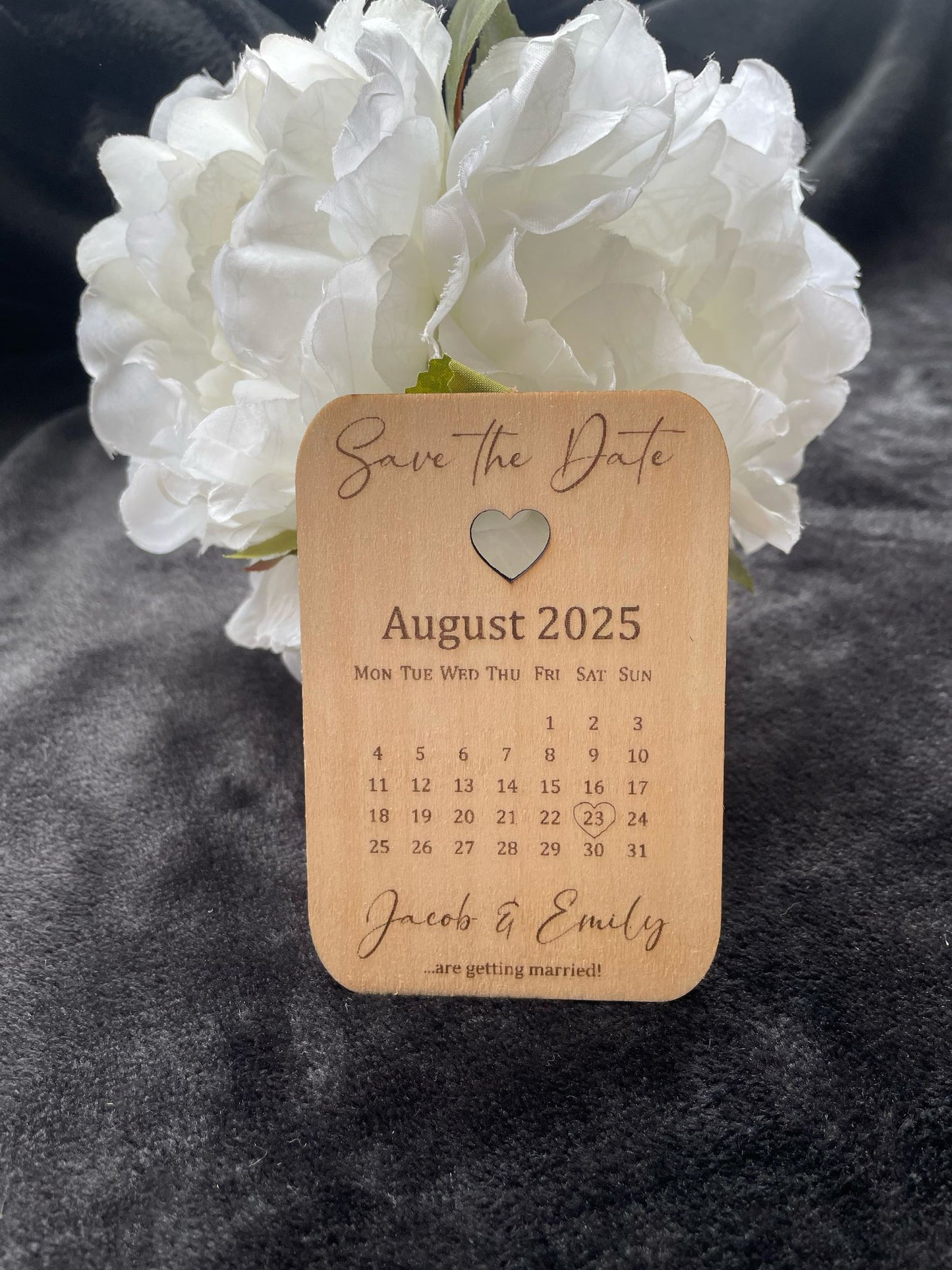 Save the Date Wooden Fridge Magnet