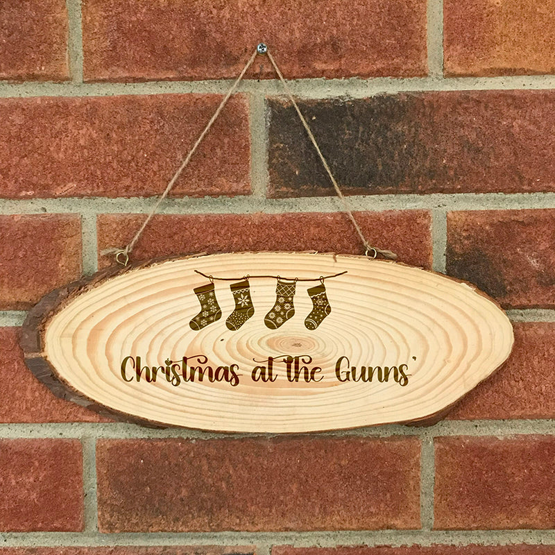 Personalised Princess Crown/Tiara Log Slice Hanging Sign