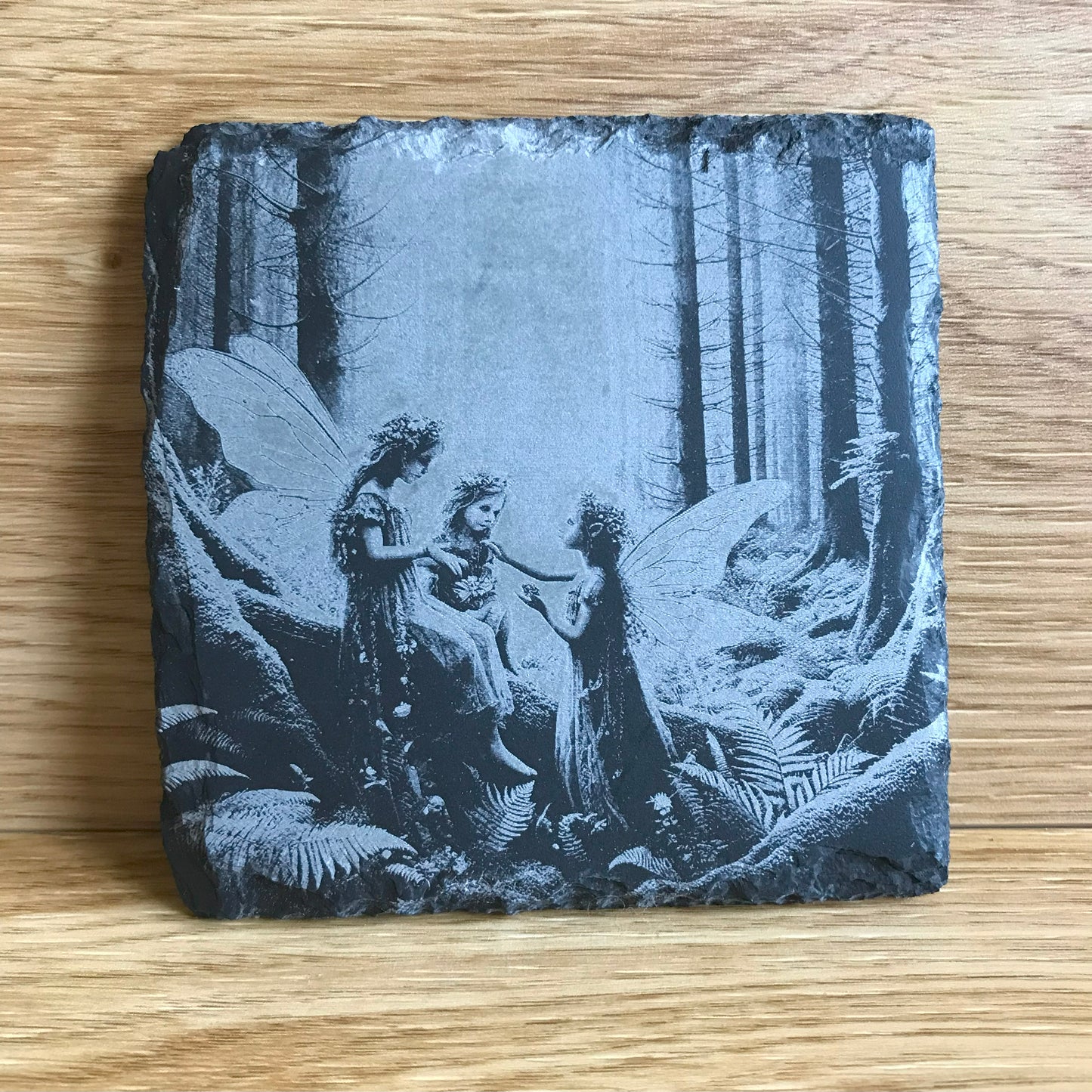 Fairy girls in the forest Slate Coaster