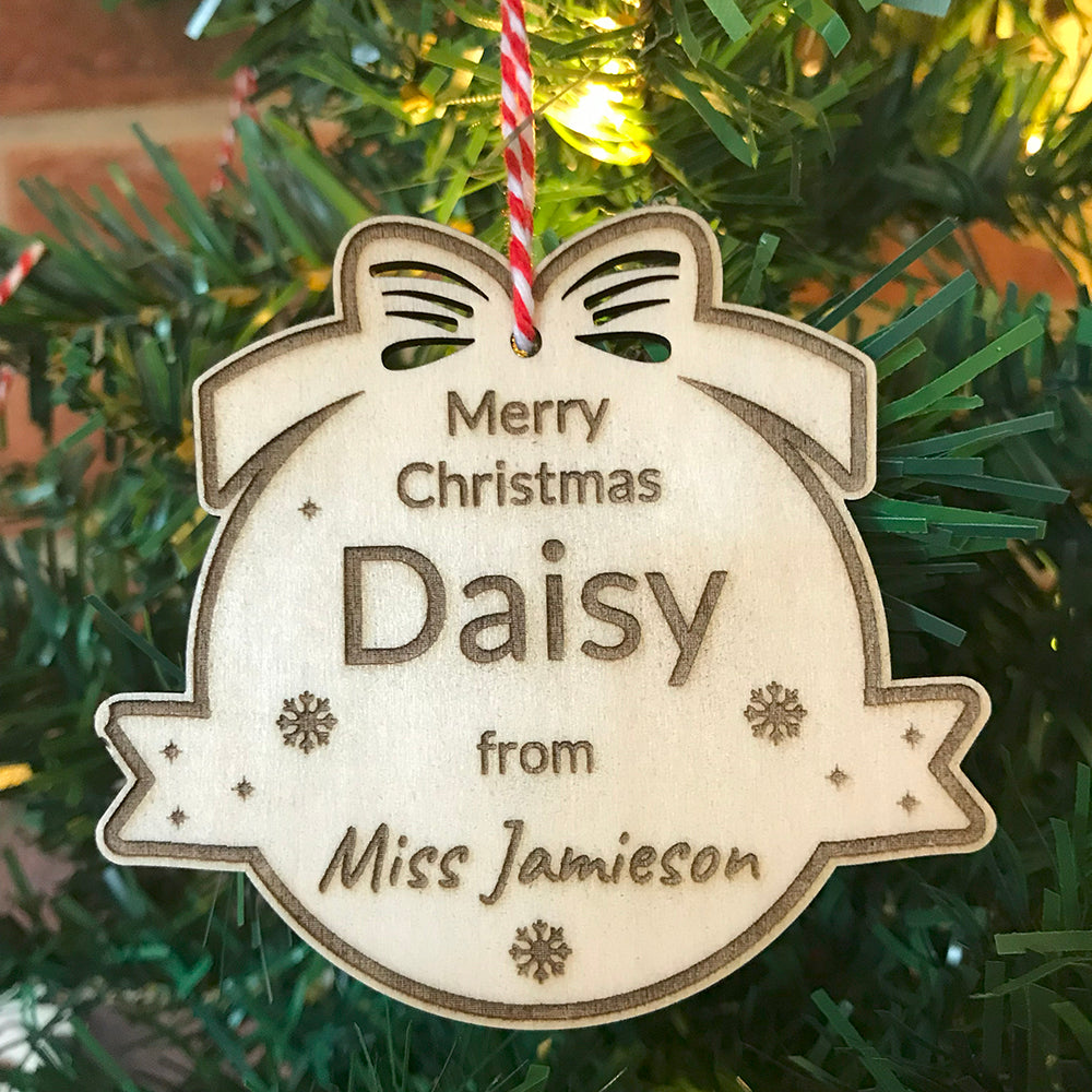 Personalised Christmas Tree Bauble Decoration