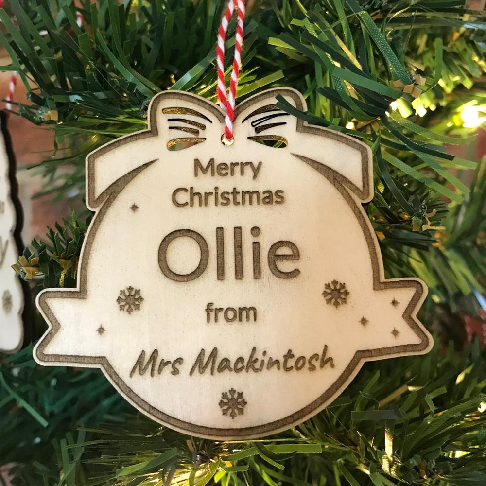 Personalised Christmas Tree Bauble Decoration