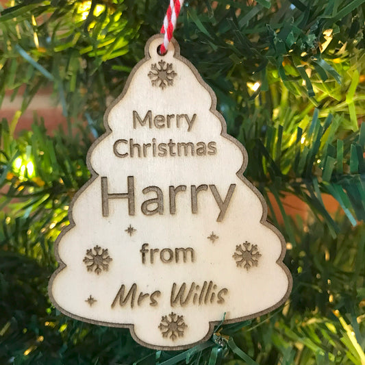 Personalised Christmas Tree Decoration