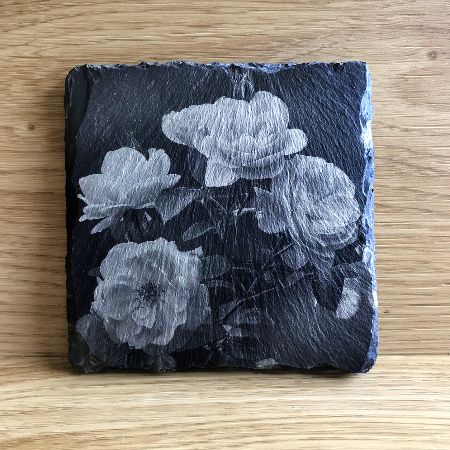 Roses in Bloom - Set of 4 Stone Slate Coasters