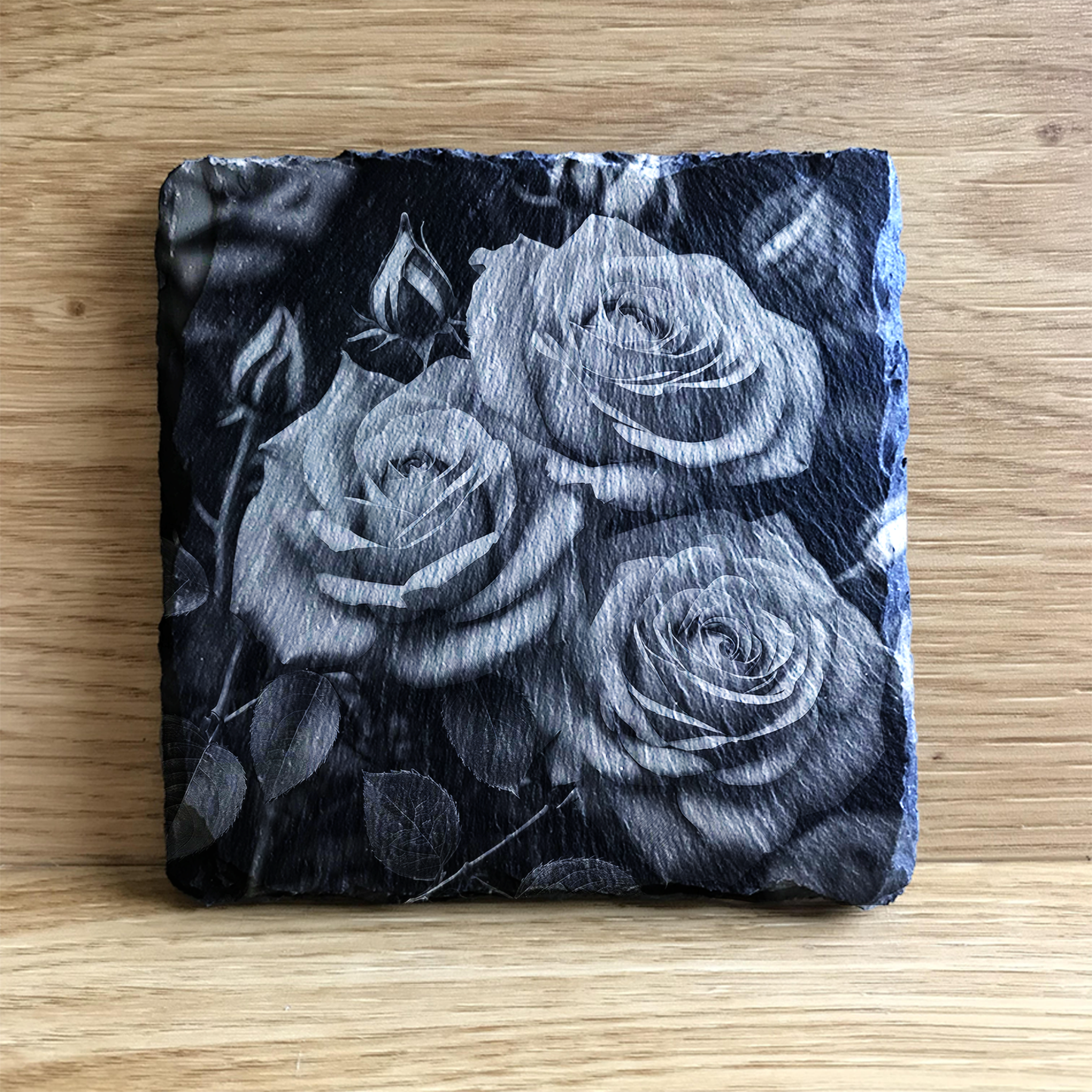 Roses in Bloom - Set of 4 Stone Slate Coasters