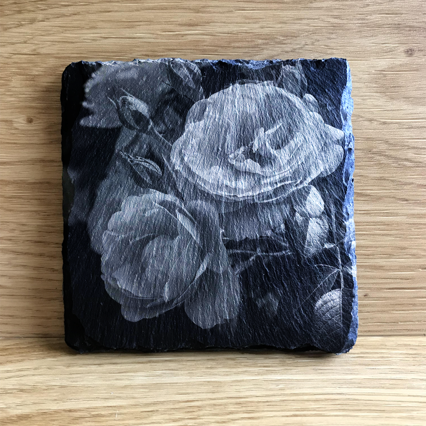 Roses in Bloom - Set of 4 Stone Slate Coasters