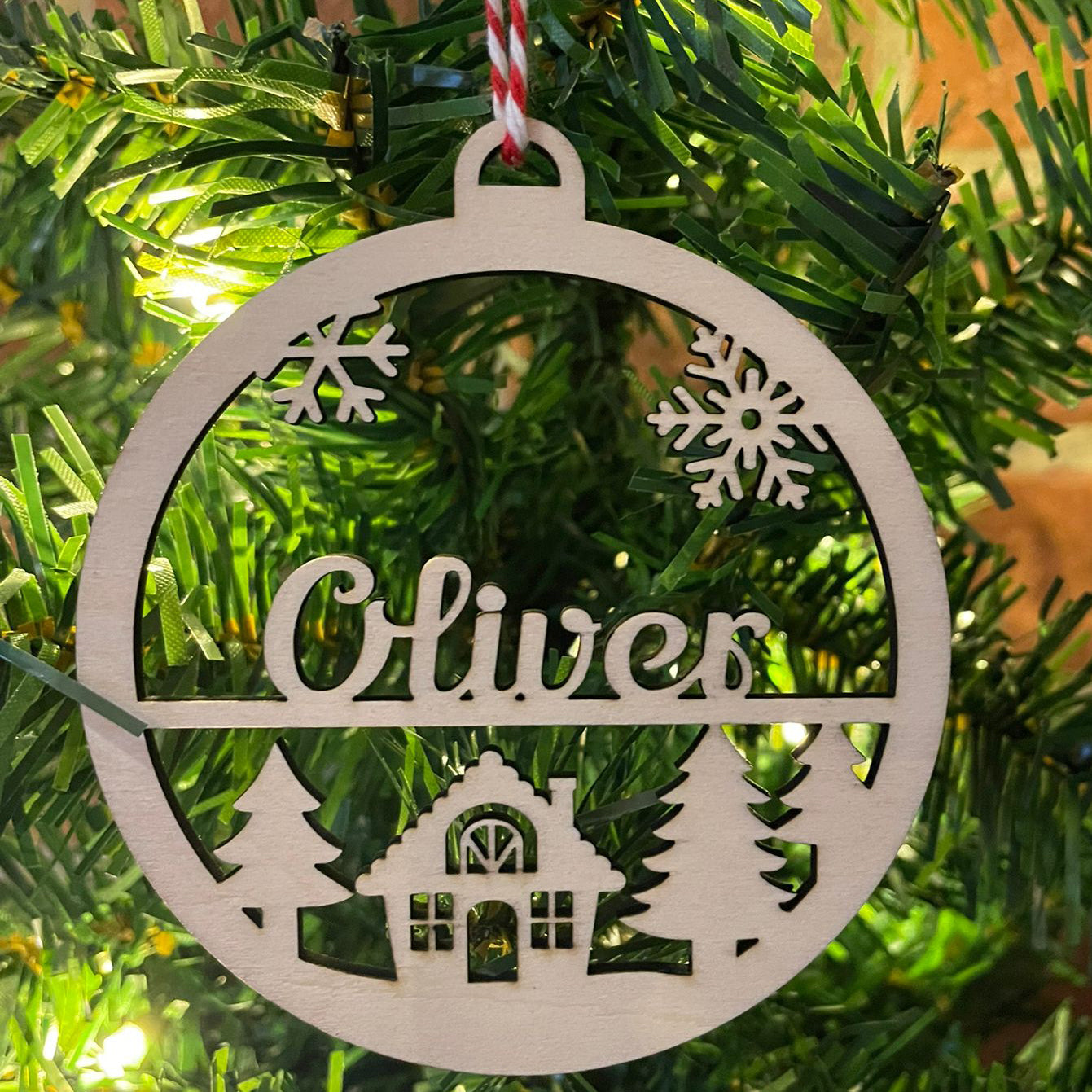 Personalised Wooden Christmas Tree Hanger