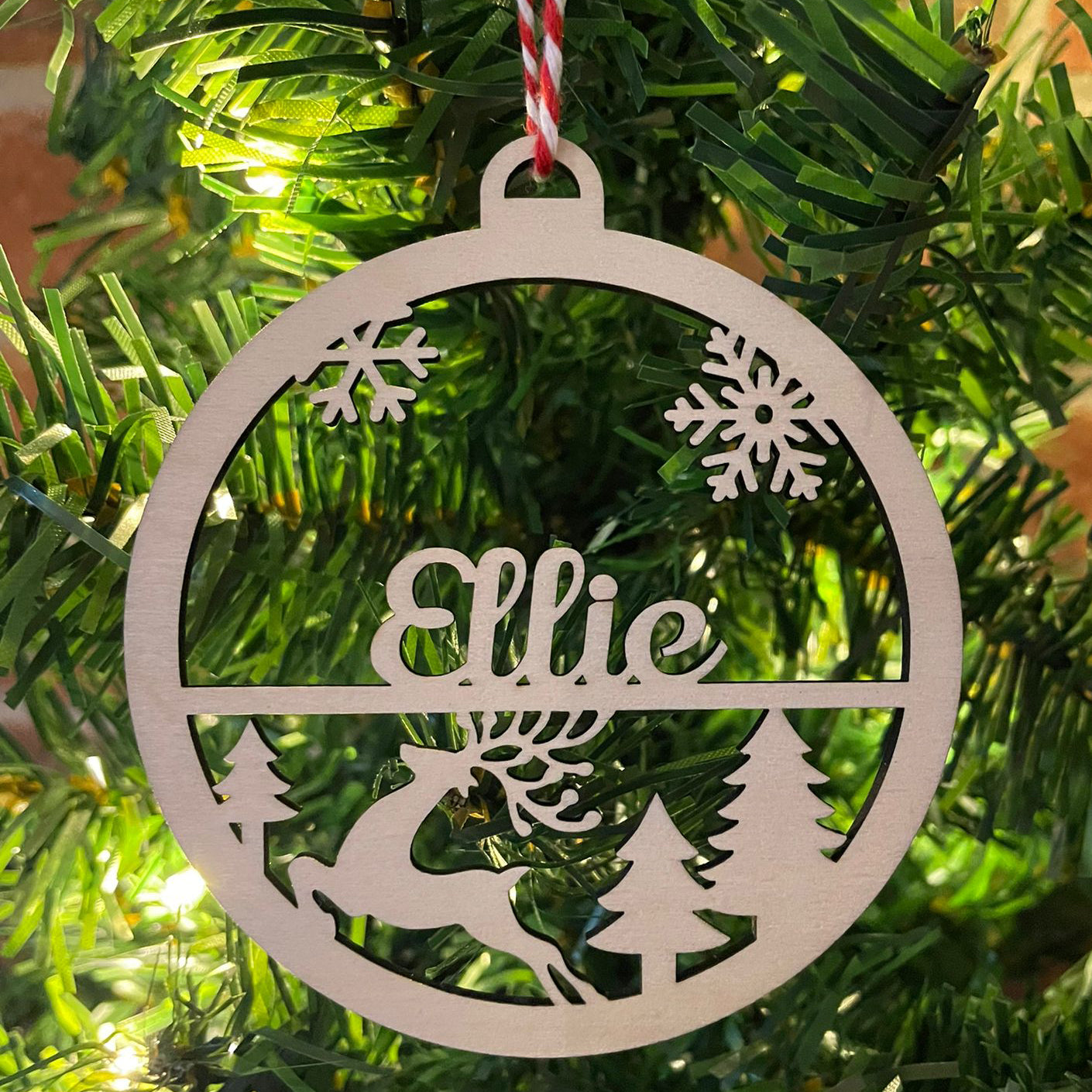 Personalised Wooden Christmas Tree Hanger