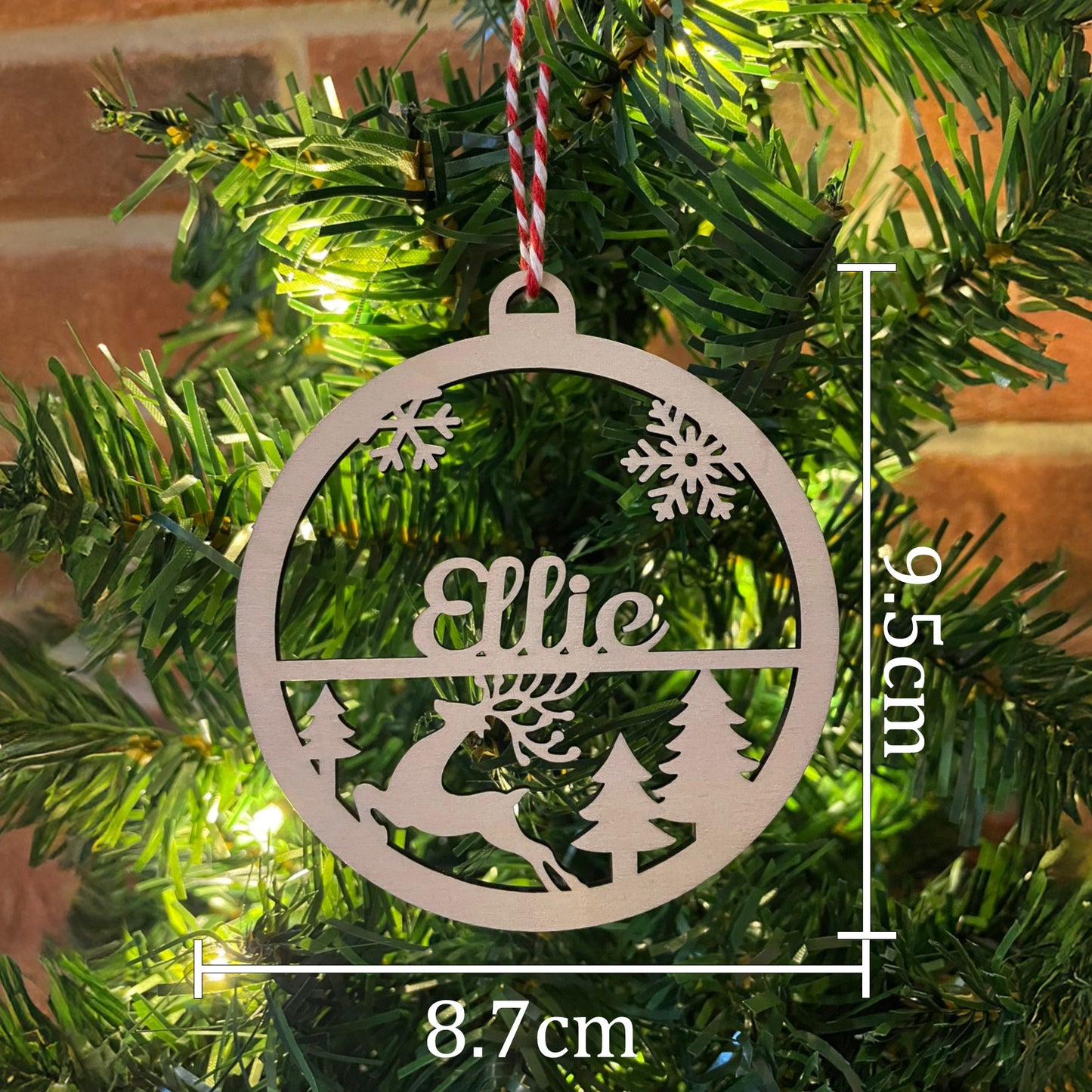 Personalised Wooden Christmas Tree Hanger