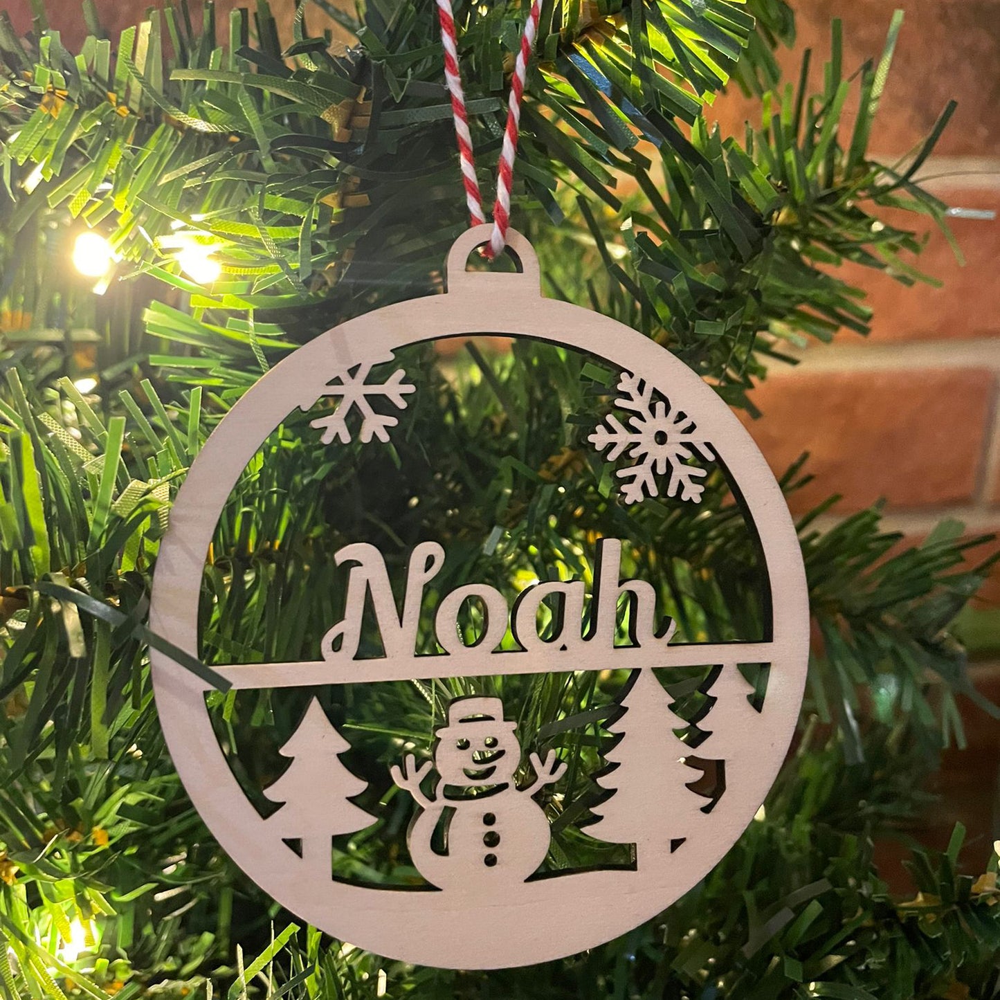 Personalised Wooden Christmas Tree Hanger